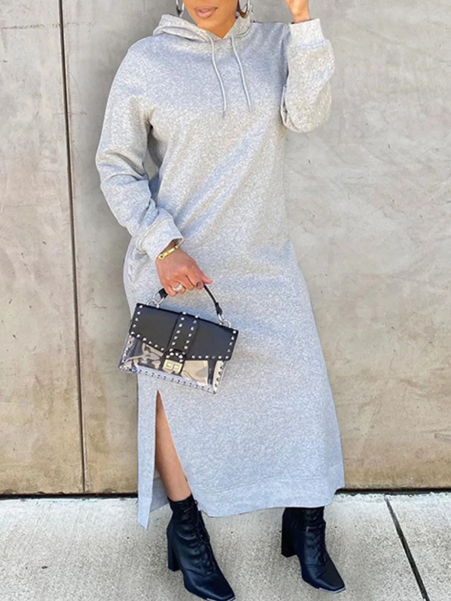 LW Women's Tracksuit 2023 New Autumn Hooded Collar Warm Sweatshirt Long Sleeve Ankle Length Side Split Maxi Dress
LW Women's Tracksuit 2023 New Autumn Hooded Collar Warm Sweatshirt Long Sleeve Ankle Length Side Split Maxi Dress