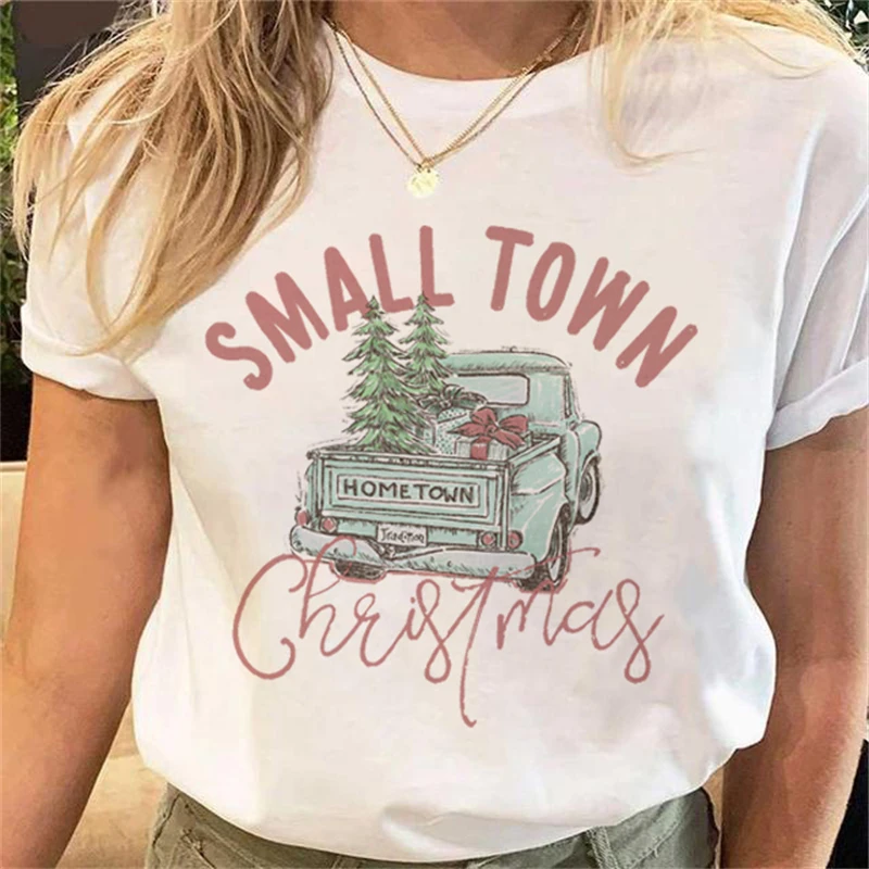 Christmas New Blue Truck Casual Women's T-shirt Fashion Casual 90s Cartoon Letter Print Short Sleeve T-shirt Women's Harajuku Cr
Christmas New Blue Truck Casual Women's T-shirt Fashion Casual 90s Cartoon Letter Print Short Sleeve T-shirt Women's Harajuku Cr