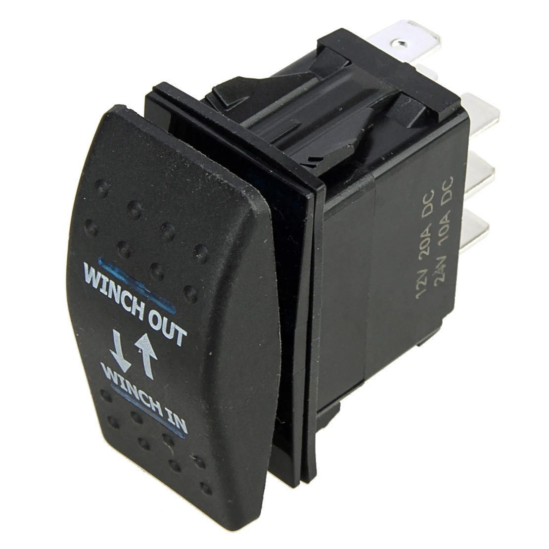 7-Pin 12V-24V Car Truck Winch In/Out Rocker Toggle Switch Blue LED ON-OFF-ON for Motorcycle Camper Caravan Trailer SUV ATV RV
7-Pin 12V-24V Car Truck Winch In/Out Rocker Toggle Switch Blue LED ON-OFF-ON for Motorcycle Camper Caravan Trailer SUV ATV RV