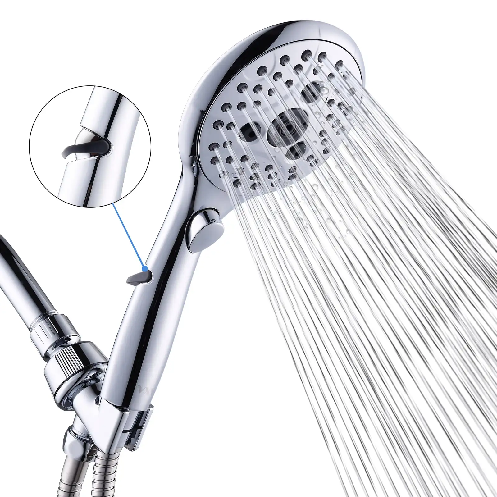 Bathroom Handheld Shower Head with on off Switch, 6 Spray Setting Removable Hand Held Showerheads with 6 FT Stainless steel Hose
Bathroom Handheld Shower Head with on off Switch, 6 Spray Setting Removable Hand Held Showerheads with 6 FT Stainless steel Hose