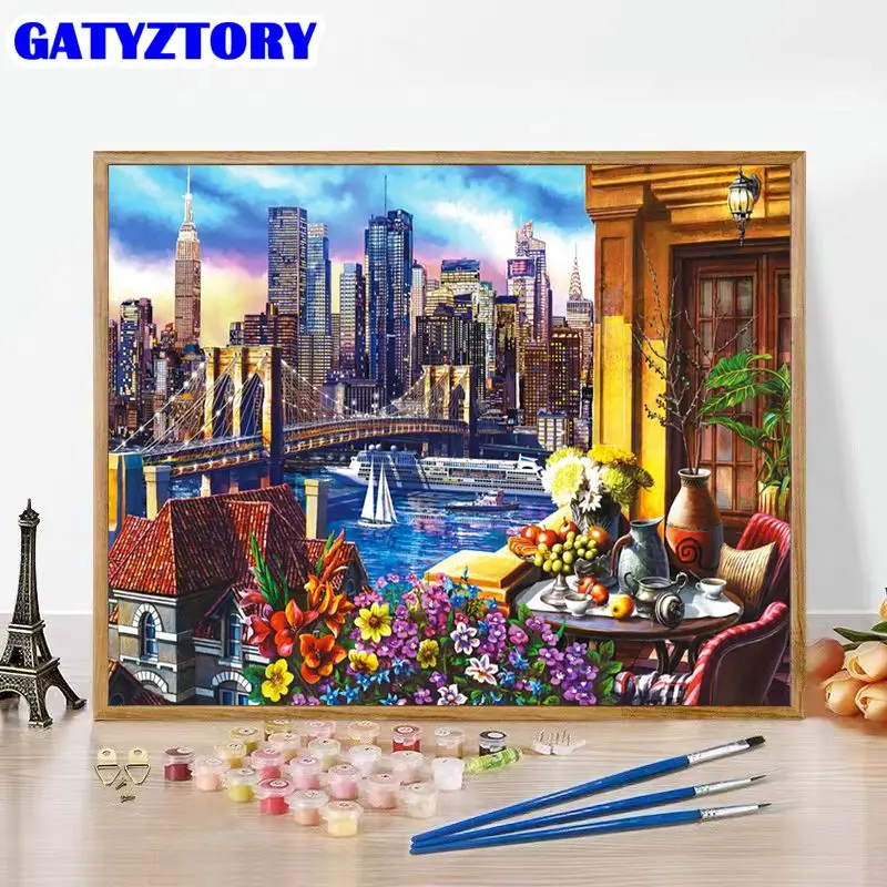 GATYZTORY Picture By Number City Landscape Gift Drawing On Canvas Balcony View Painting By Numbers Home Decoration Diy Frame
GATYZTORY Picture By Number City Landscape Gift Drawing On Canvas Balcony View Painting By Numbers Home Decoration Diy Frame