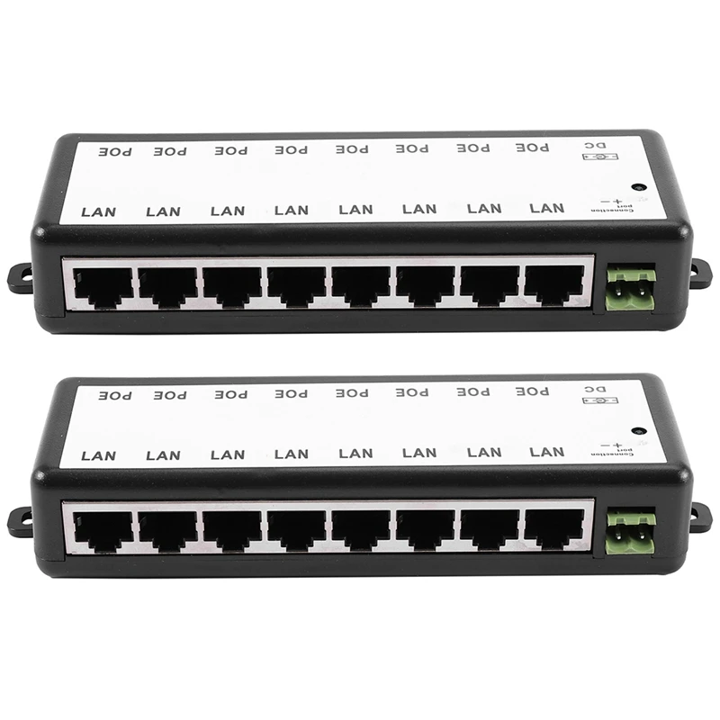 2X 8 Ports Poe Injector Poe Splitter For Cctv Network Poe Camera Power Over Ethernet Ieee802.3Af
2X 8 Ports Poe Injector Poe Splitter For Cctv Network Poe Camera Power Over Ethernet Ieee802.3Af
