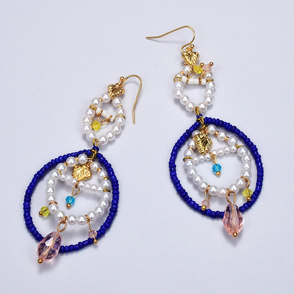 Bohemian Beads Long Earrings For Women Handmade Simulated Pearl Earring Fashion Jewelry Statement Accessories Bijoux
Bohemian Beads Long Earrings For Women Handmade Simulated Pearl Earring Fashion Jewelry Statement Accessories Bijoux
