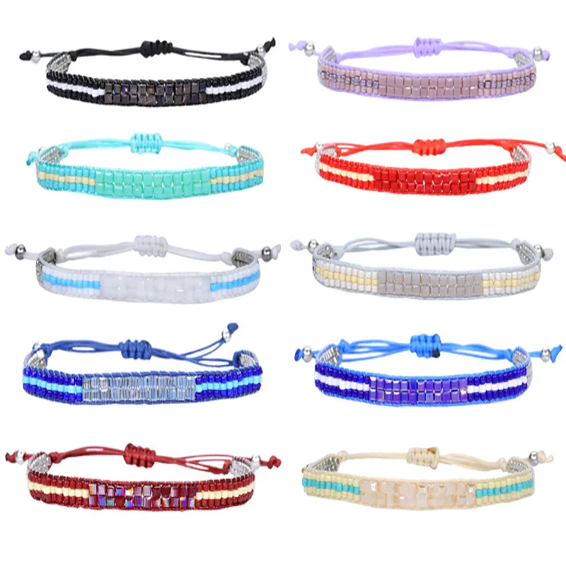 Bohemia Miyuki Beads Crystal Bracelets for Women and Men Handmade Weave Adjustable Bracelet Charm Friendship Wristband Jewelry
Bohemia Miyuki Beads Crystal Bracelets for Women and Men Handmade Weave Adjustable Bracelet Charm Friendship Wristband Jewelry