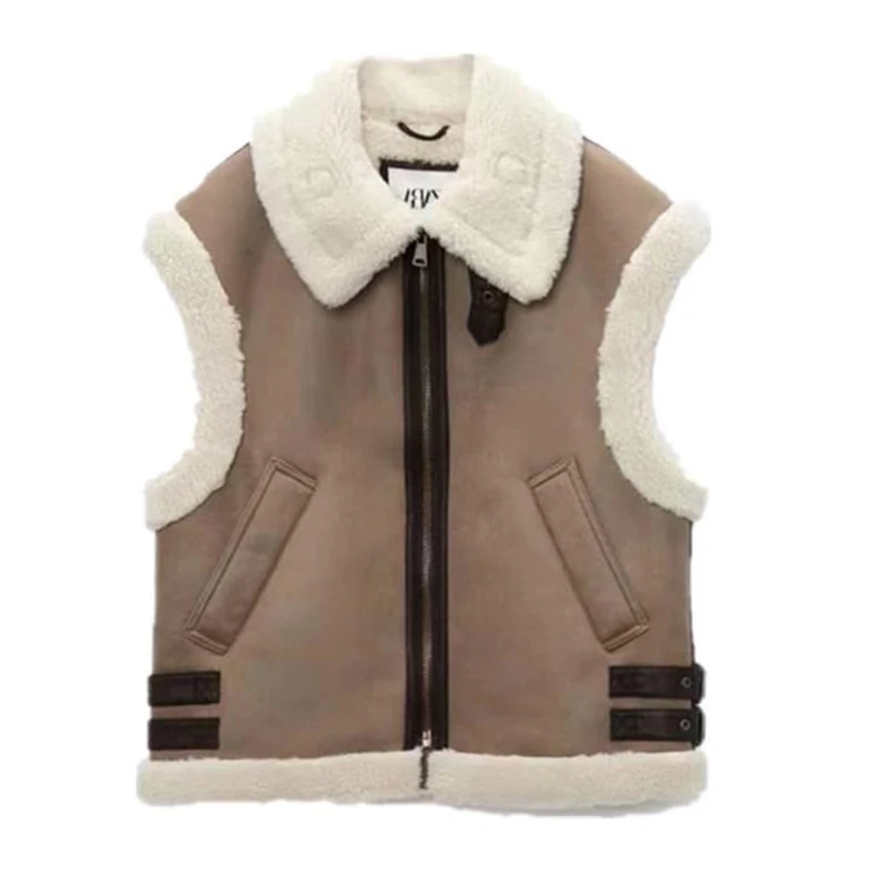 New Fashion Women Vest Coat Furry Warm Jacket Turn Down Collar Ins Sleeveless Retro Coat Women Vest Jacket
New Fashion Women Vest Coat Furry Warm Jacket Turn Down Collar Ins Sleeveless Retro Coat Women Vest Jacket