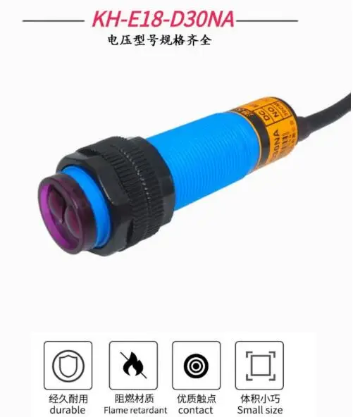 DC3-3.3V M18 3Wires Infrared diffuse reflection human body induction proximity photoelectric switch sensor detection 5-30cm
DC3-3.3V M18 3Wires Infrared diffuse reflection human body induction proximity photoelectric switch sensor detection 5-30cm