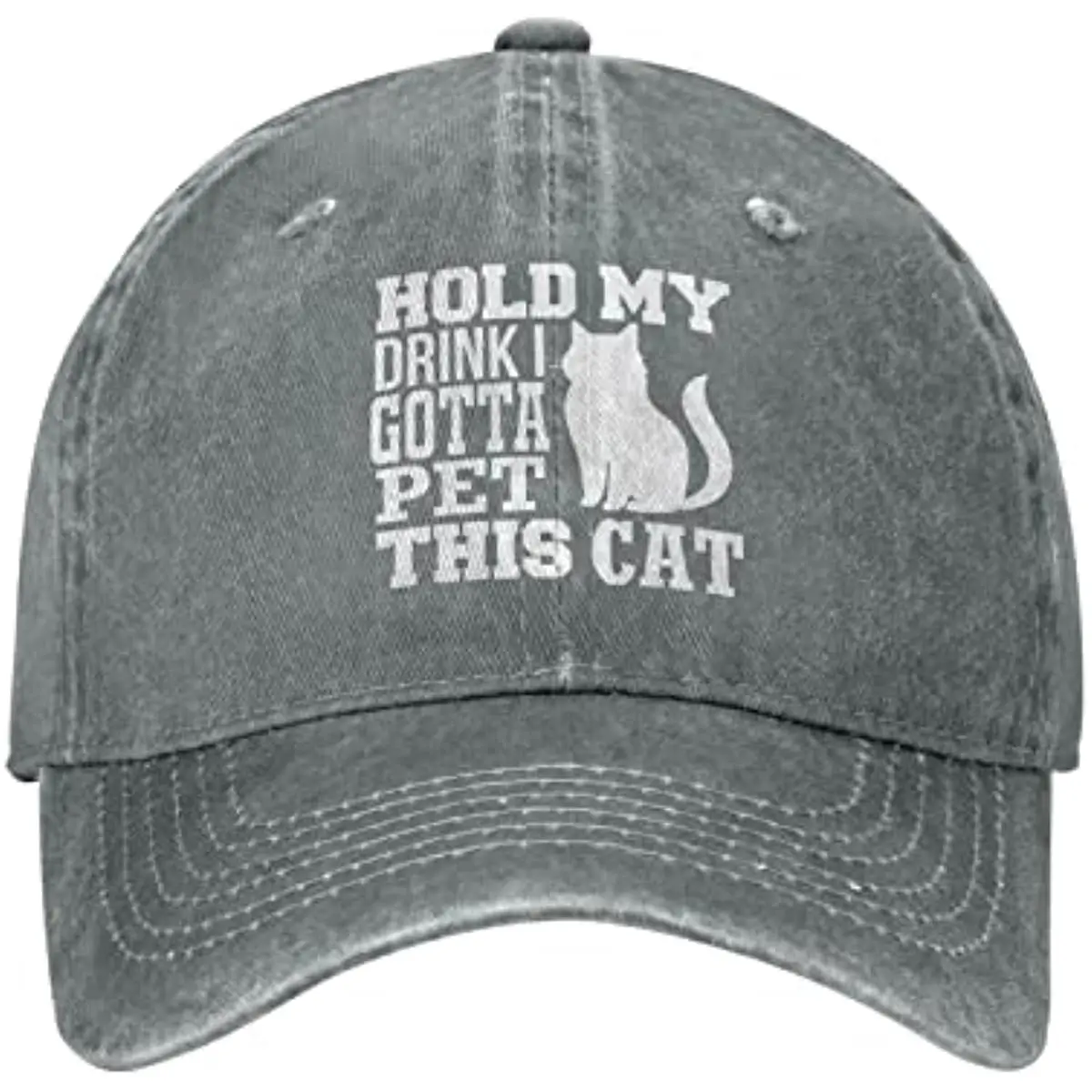 

Cat Lover Hat Hold My Drink I Got Pet This Cats Hat Men Baseball Cap Graphic Hats Adult Four Seasons Casual Snapback Cap