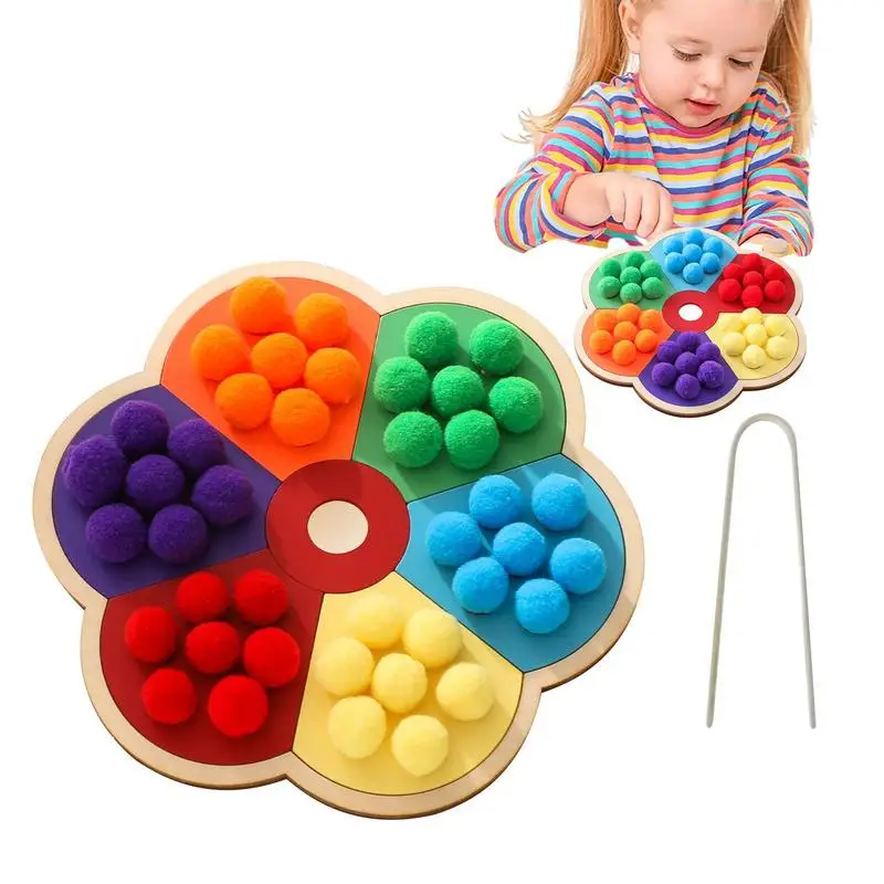 Wood Peg Board Beads Game Flower-shaped Color Sorting Toys With Stuffed Beads Early Educational Preschool Toy Color Sorting
Wood Peg Board Beads Game Flower-shaped Color Sorting Toys With Stuffed Beads Early Educational Preschool Toy Color Sorting