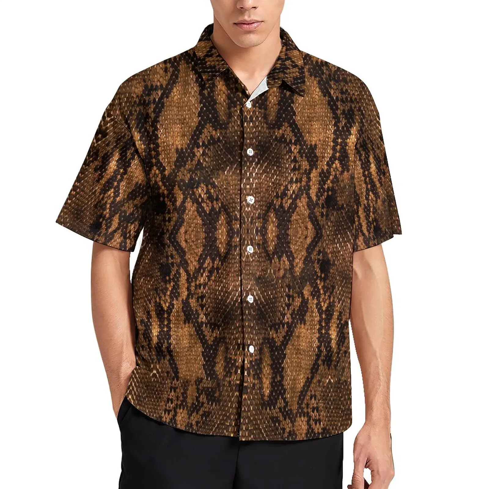 Brown Snakeskin Casual Shirts Animal Print Beach Shirt Hawaiian Fashion Blouses Men Pattern 3XL 4XL
Brown Snakeskin Casual Shirts Animal Print Beach Shirt Hawaiian Fashion Blouses Men Pattern 3XL 4XL