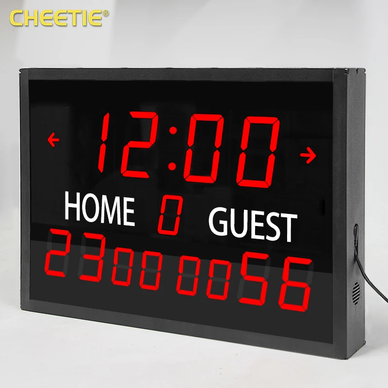 Number Display Score Clock LED Scoreboard with Shot Clock Outdoor Digital Sport 4 Inch Digital Poster Remote Control 48*30*6 Cm
Number Display Score Clock LED Scoreboard with Shot Clock Outdoor Digital Sport 4 Inch Digital Poster Remote Control 48*30*6 Cm