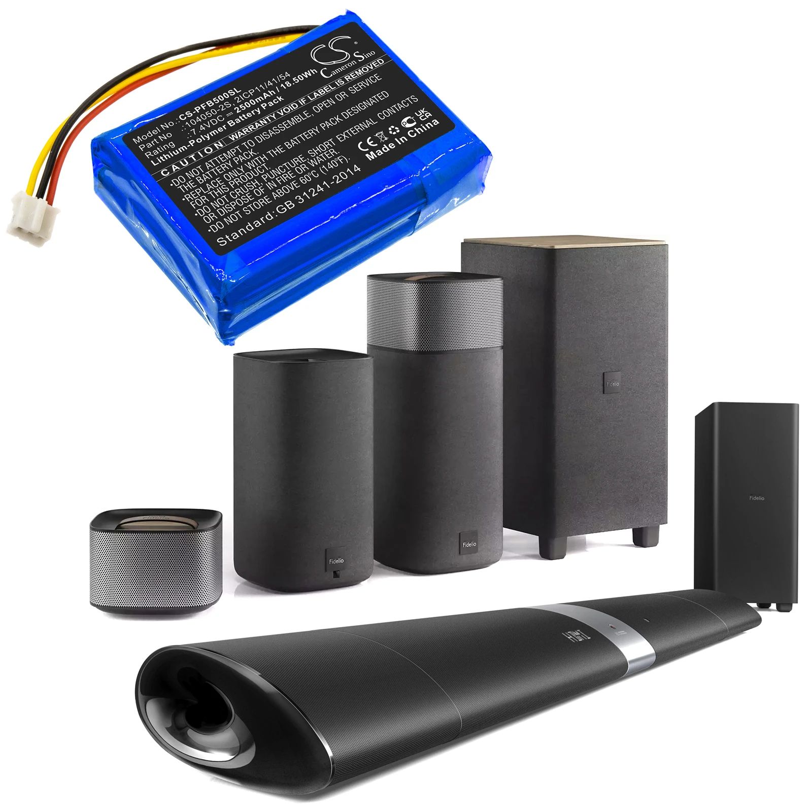Аккумулятор 2500 мАч 104050-2S 2ICP11/41/54 для Philips Fidelio B5 Fidelio HTL9100 Fidelio HTL9300 B5/12
Аккумулятор 2500 мАч 104050-2S 2ICP11/41/54 для Philips Fidelio B5 Fidelio HTL9100 Fidelio HTL9300 B5/12