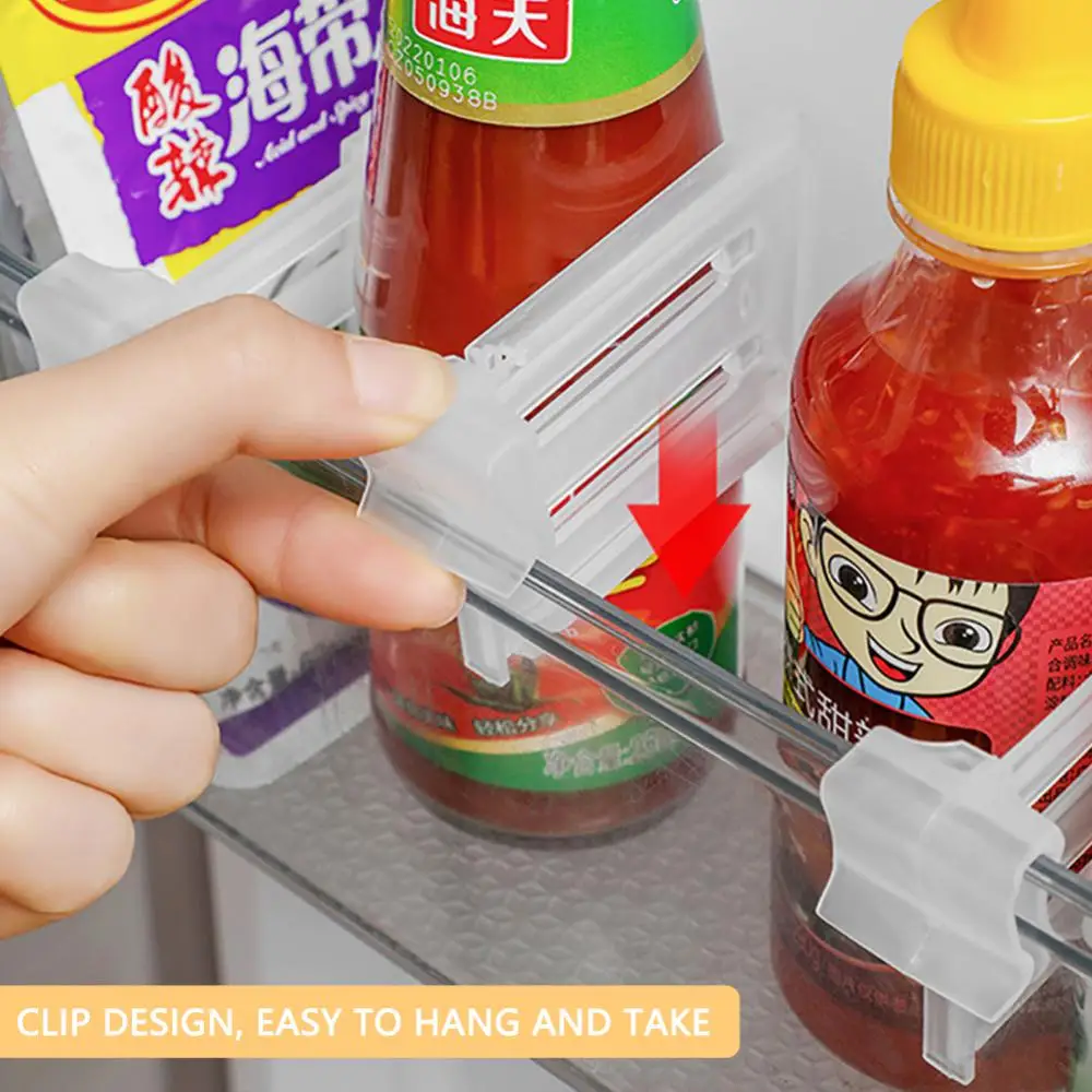 Plastic Kitchen Bottle Can Shelf Organizer Retractable Storage Splint Multi-functional Refrigerator Compartment Clip 4pcs
Plastic Kitchen Bottle Can Shelf Organizer Retractable Storage Splint Multi-functional Refrigerator Compartment Clip 4pcs