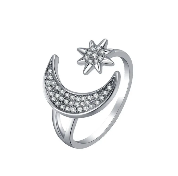 2022 New Fashion Temperament Opening Adjustable Copper Material Ring Female Moon Star Leaves Flower Simple Design Ring
2022 New Fashion Temperament Opening Adjustable Copper Material Ring Female Moon Star Leaves Flower Simple Design Ring
