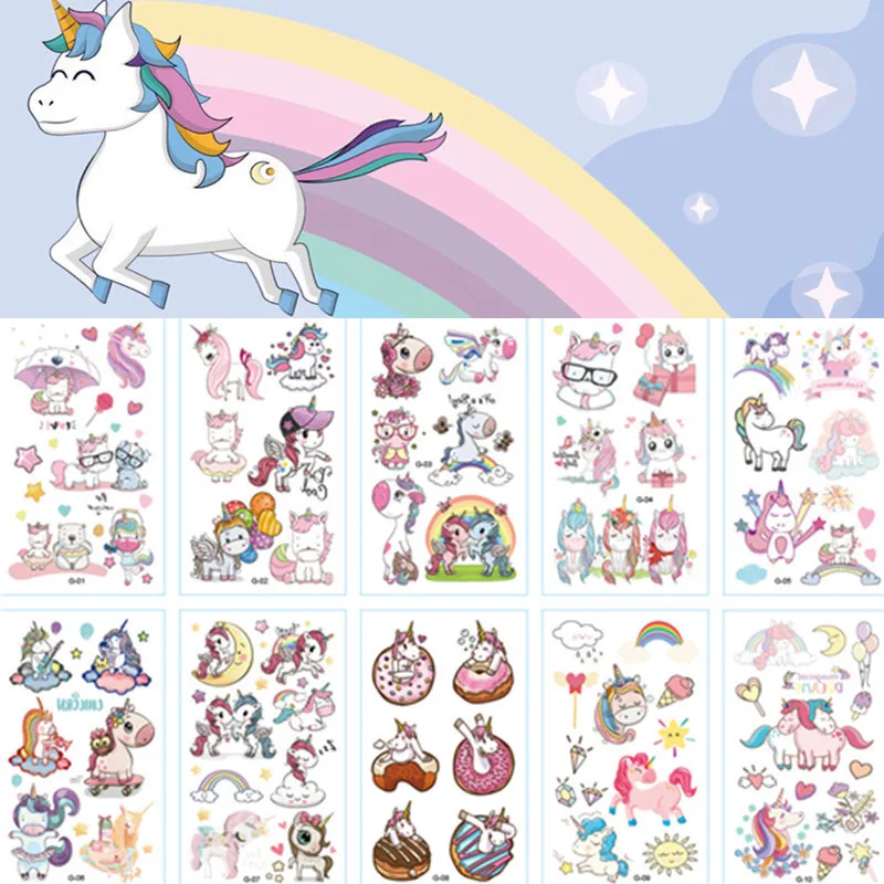 Fashion New Cartoon Unicorn Tattoo Temporary Tattoo Cute Tattoo Sticker Body Tatoo for Children Waterproof Kids Tattoos Set
Fashion New Cartoon Unicorn Tattoo Temporary Tattoo Cute Tattoo Sticker Body Tatoo for Children Waterproof Kids Tattoos Set