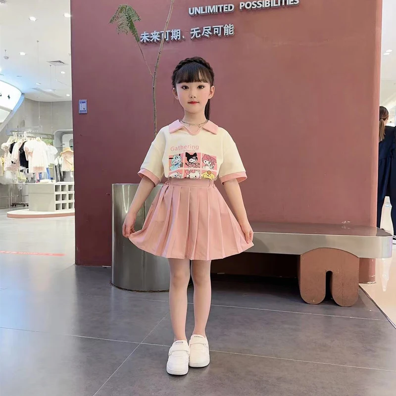 Sanriod аниме Мелодия Cinnamoroll Kuromi почтовый комплект одежды для девочек Детская Повседневная футболка + плиссированная юбка Jk форма Спортивные к... 
Sanriod аниме Мелодия Cinnamoroll Kuromi почтовый комплект одежды для девочек Детская Повседневная футболка + плиссированная юбка Jk форма Спортивные к...