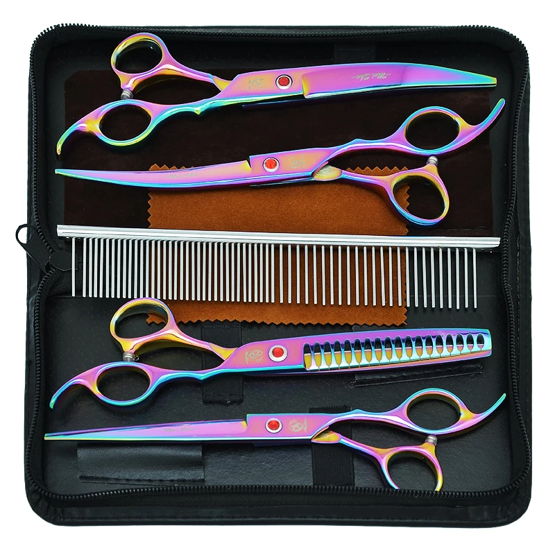 7 inch Meisha Japan Steel Pet Grooming Scissors Dog Cutting Shears Barber Straight Curved Styling Shear Thinning Clipper B0018A
7 inch Meisha Japan Steel Pet Grooming Scissors Dog Cutting Shears Barber Straight Curved Styling Shear Thinning Clipper B0018A