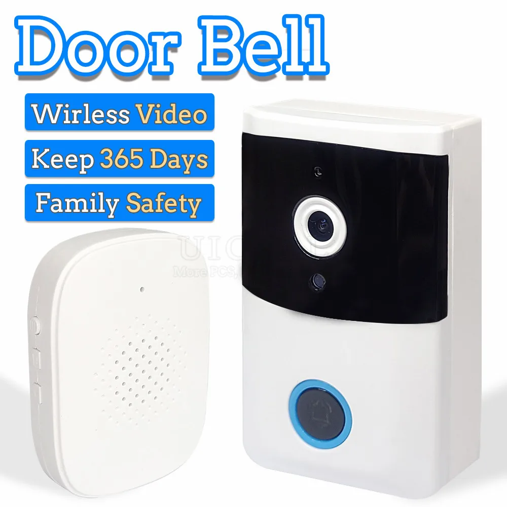 

Wireless Smart Visual Doorbell Home Improvement Security Monitoring Bell Automatic Night Vision Wifi BT Module