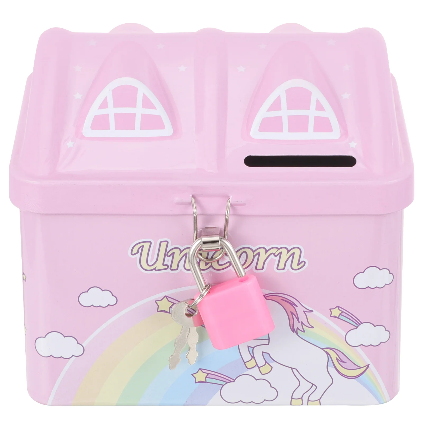 

Unicorn Money Bank Girls Piggy Banks Kids Birthday Party Bag Fillers Toy Childrens Banks Iron Locking Piggy Bank Baby