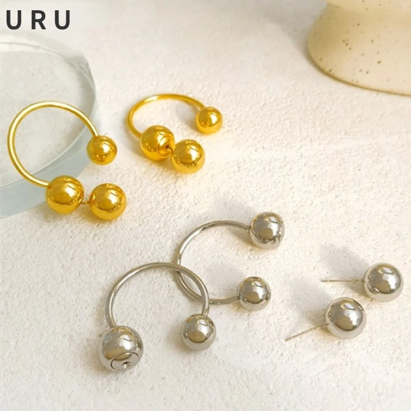 925 Silver Needle Trendy Jewelry Bead Earrings Popular Style Simply Geometric Brass Metal Earrings Women Gift
925 Silver Needle Trendy Jewelry Bead Earrings Popular Style Simply Geometric Brass Metal Earrings Women Gift