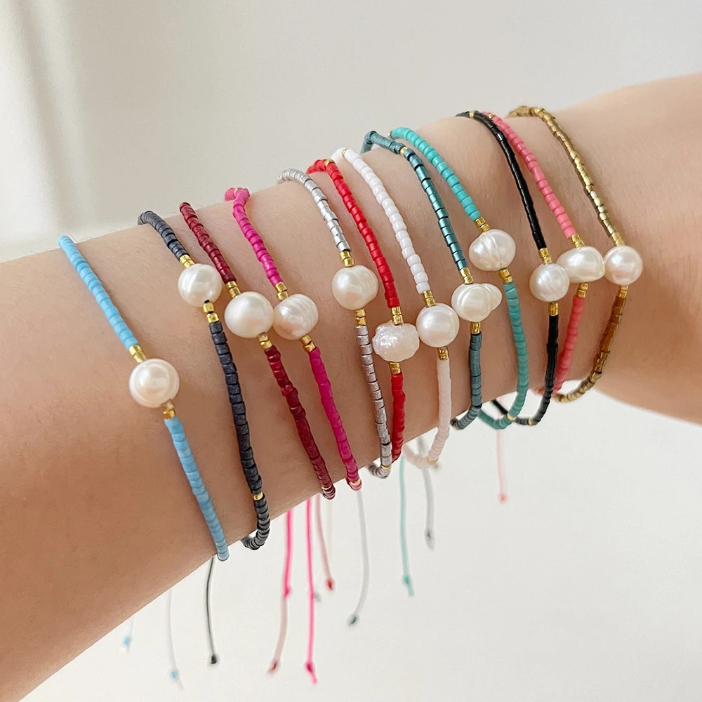 Minar Unusual Multiple Baroque Freshwater Pearl Charm Bracelet for Women Multicolor Arcylic Beads Rope Chain Bracelets Jewelry
Minar Unusual Multiple Baroque Freshwater Pearl Charm Bracelet for Women Multicolor Arcylic Beads Rope Chain Bracelets Jewelry