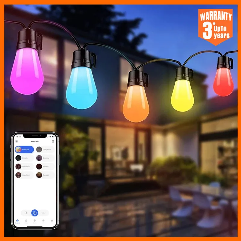 Xiaomi Bluetooth RGB Sfeer Nachtlampje 48ft IP65 Outdoor Waterdichte S14 String Lights Lamp Tuin Christmas Party Decoratie Licht
Xiaomi Bluetooth RGB Sfeer Nachtlampje 48ft IP65 Outdoor Waterdichte S14 String Lights Lamp Tuin Christmas Party Decoratie Licht