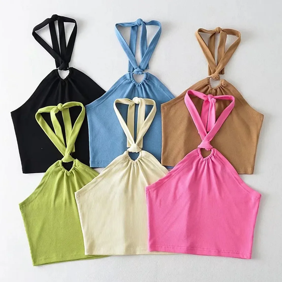 Withered 2023 Ins Fashion Blogger Sexy Rib Colorful Halter Tank Tops Summer Camisol Tshirts Women
Withered 2023 Ins Fashion Blogger Sexy Rib Colorful Halter Tank Tops Summer Camisol Tshirts Women
