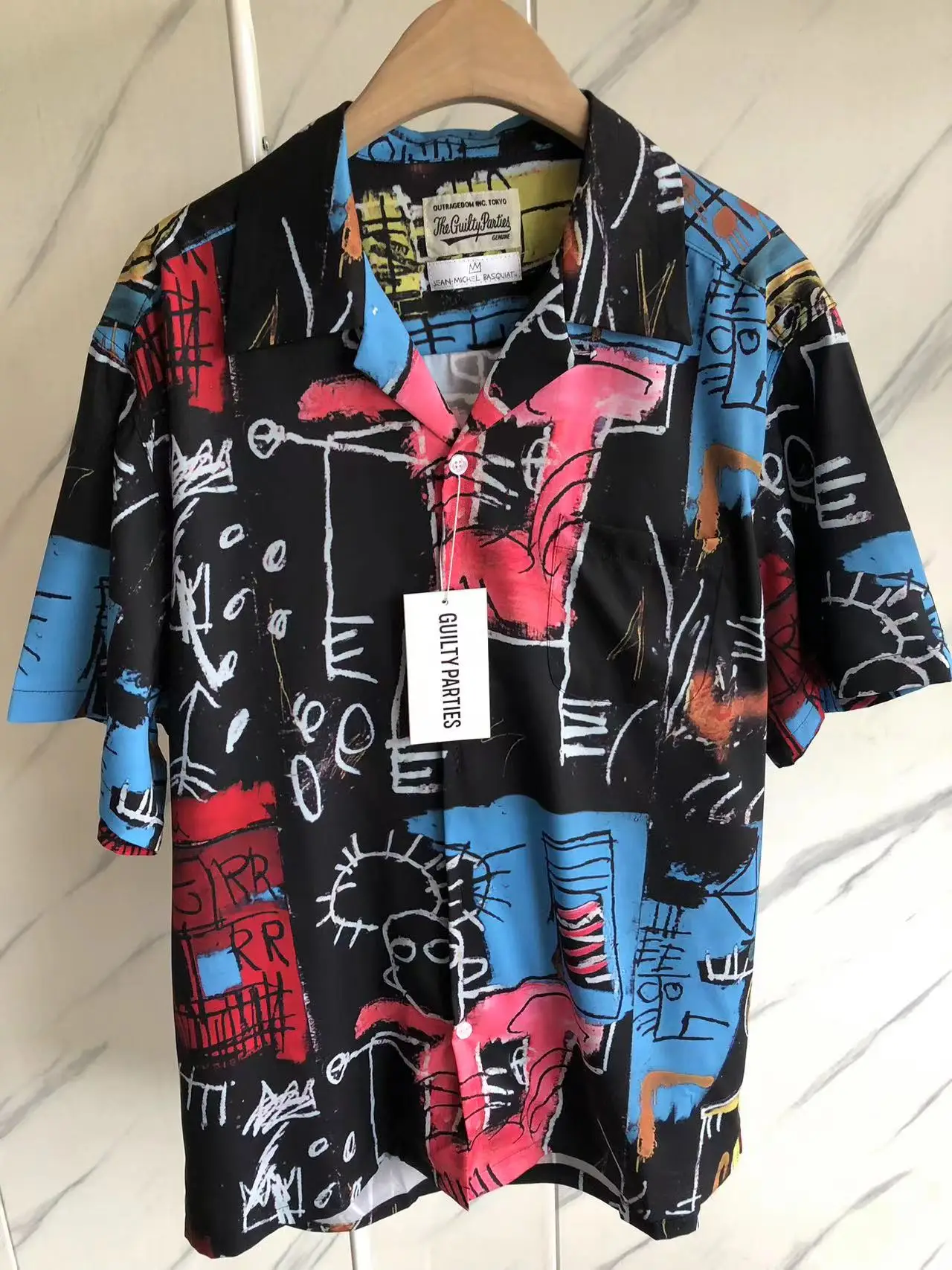 New 1:1 Graffiti WACKO MARIA Hawaii Beach Lapel Shirts Men Women Summer Style Short Sleeve Shirt
New 1:1 Graffiti WACKO MARIA Hawaii Beach Lapel Shirts Men Women Summer Style Short Sleeve Shirt