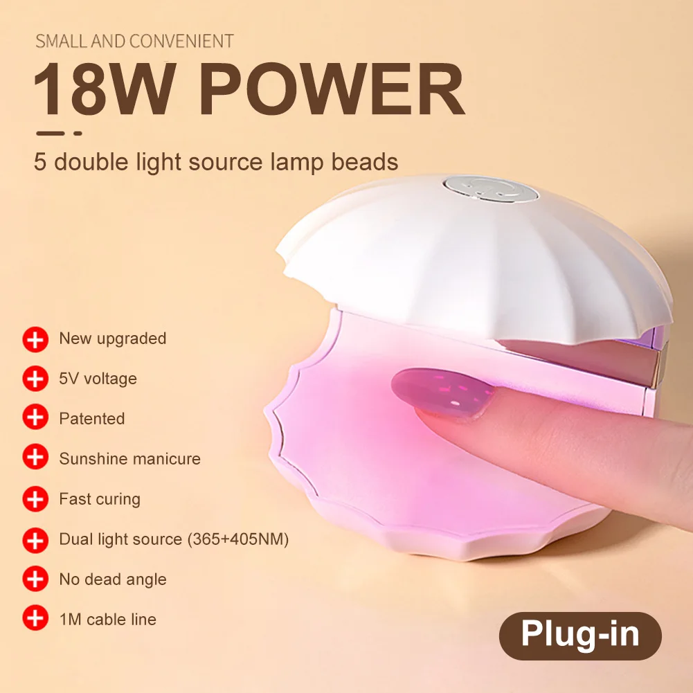 Shell Nail Dryer LED Nail Lamp 18W UV Lamp for Curing All Gel Nail Polish Manicure Pedicure Salon Tool Manicure Tools TSLM1
Shell Nail Dryer LED Nail Lamp 18W UV Lamp for Curing All Gel Nail Polish Manicure Pedicure Salon Tool Manicure Tools TSLM1