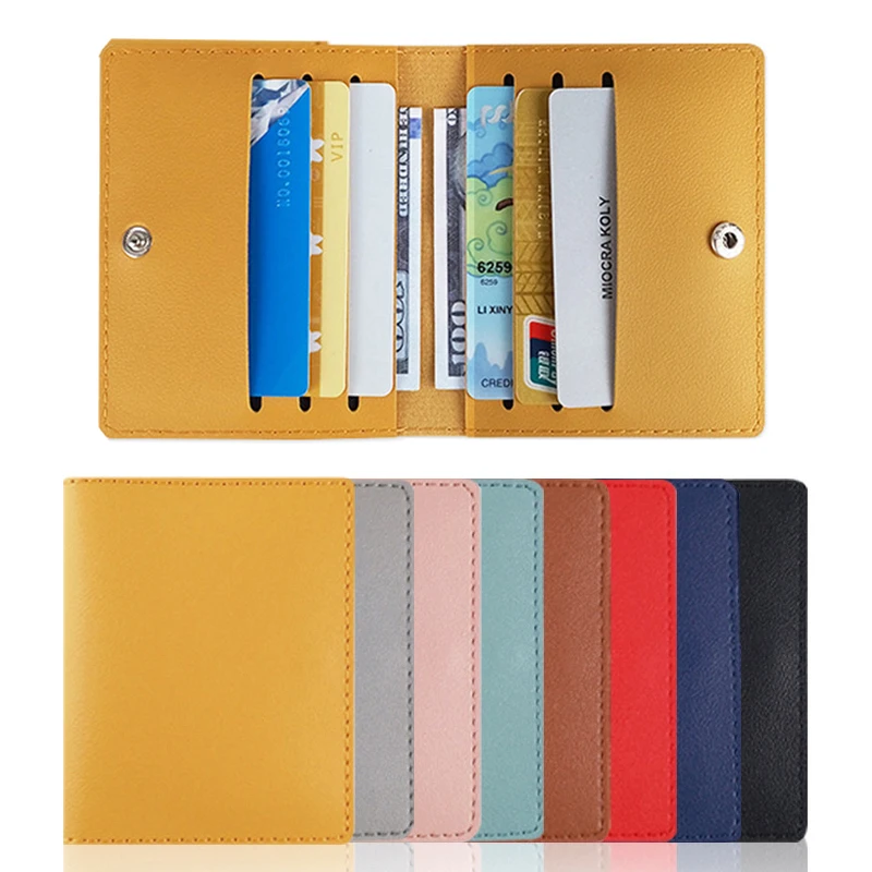PU Leather Card Holder Business ID Credit Card Bags Wallet For Women Short Solid Purse With Buttons Ultra Thin Credit Card Bags
PU Leather Card Holder Business ID Credit Card Bags Wallet For Women Short Solid Purse With Buttons Ultra Thin Credit Card Bags