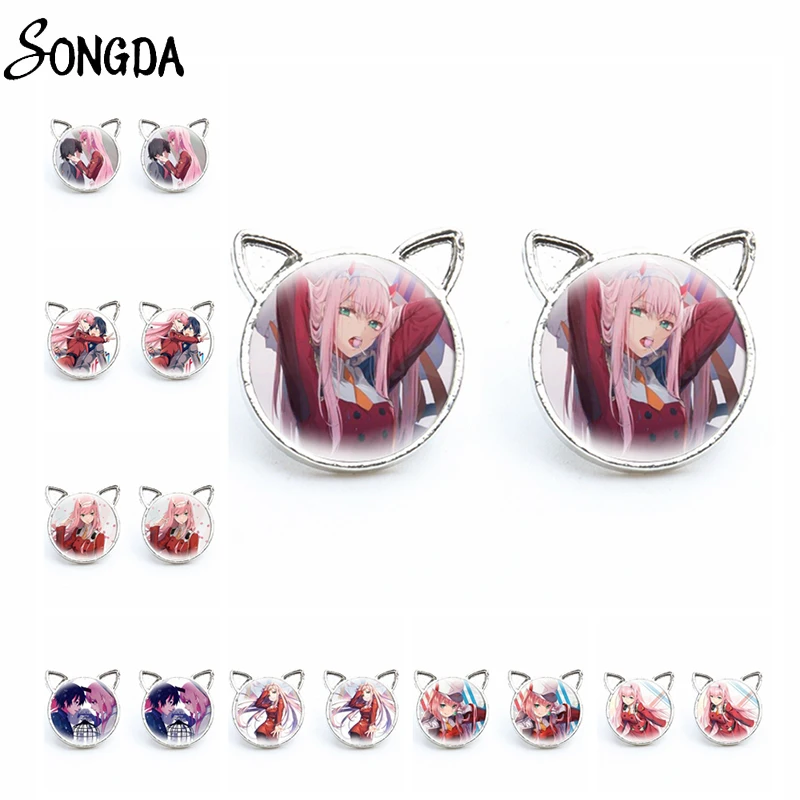 Anime Zero Two Cute Cat Ears Stud Earrings Darling In The Franxx Cartoon Earrings Studs Glass Dome Cosplay Jewelry Wholesale
Anime Zero Two Cute Cat Ears Stud Earrings Darling In The Franxx Cartoon Earrings Studs Glass Dome Cosplay Jewelry Wholesale
