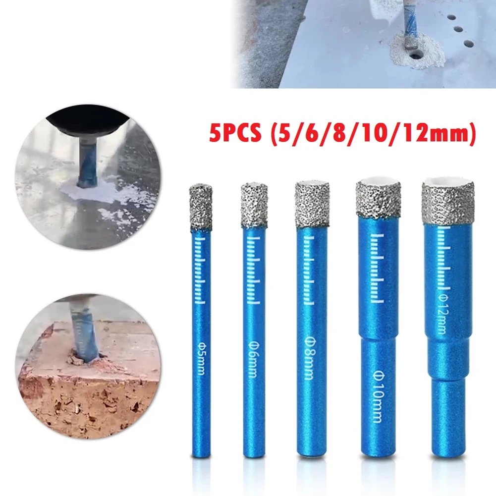 Multifunction Dry Diamond Drill Bits For Granite Vitrified Brick Glass Marble Brazing Drill 5/6/8/10/12mm Accessories Tools
Multifunction Dry Diamond Drill Bits For Granite Vitrified Brick Glass Marble Brazing Drill 5/6/8/10/12mm Accessories Tools