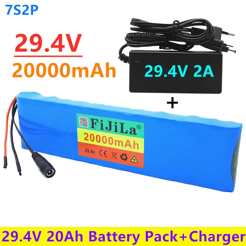24V 20Ah 7S2P 18650 li-ion Rechargeable battery pack 29.4v 20000mAh electric bicycle moped Balancing scooter+2A Charger
24V 20Ah 7S2P 18650 li-ion Rechargeable battery pack 29.4v 20000mAh electric bicycle moped Balancing scooter+2A Charger