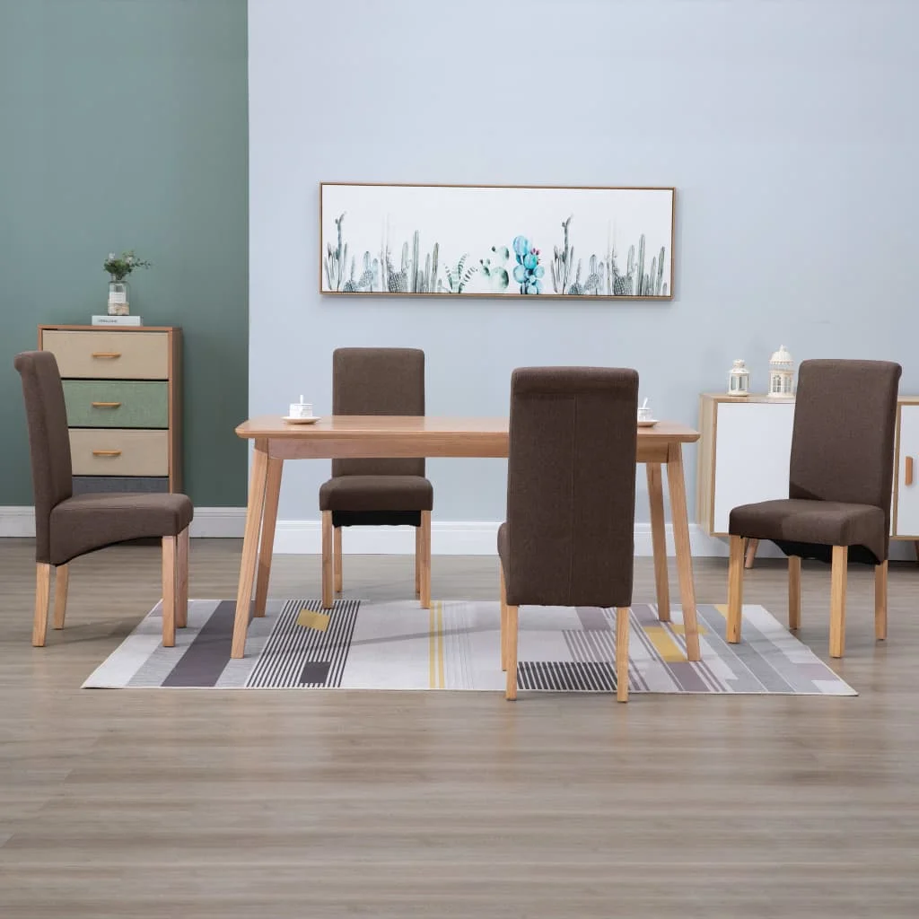 Kitchen Dining Chairs Set of 4 for Dining Room Home Modern Decor 4 pcs Brown Fabric
Kitchen Dining Chairs Set of 4 for Dining Room Home Modern Decor 4 pcs Brown Fabric