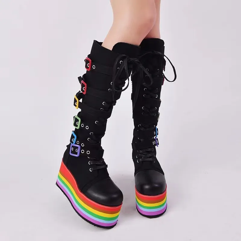 Big Size 43 Women's Boots Fashion Gothic Platform Buckles Zip Colorful Great Quality Motorcycle Boots Woman Shoes Lace-Up Boots
Big Size 43 Women's Boots Fashion Gothic Platform Buckles Zip Colorful Great Quality Motorcycle Boots Woman Shoes Lace-Up Boots