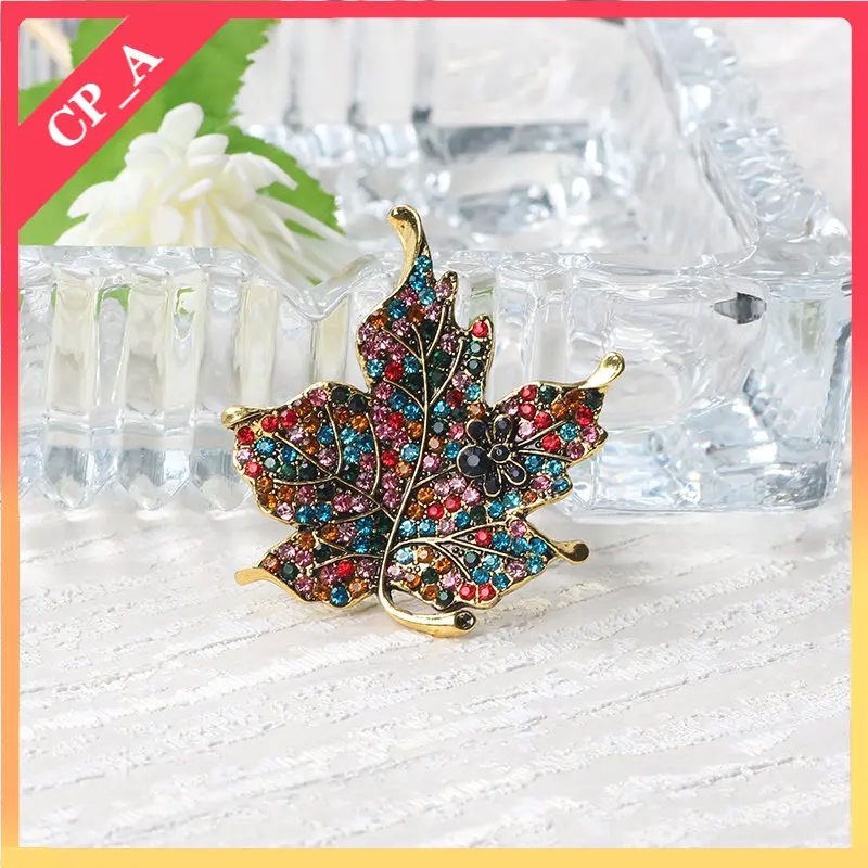 Vintage Colorful Enamel Maple Leaf Brooch with Diamonds for Women's Jewelry Collection Enamel Pins
Vintage Colorful Enamel Maple Leaf Brooch with Diamonds for Women's Jewelry Collection Enamel Pins