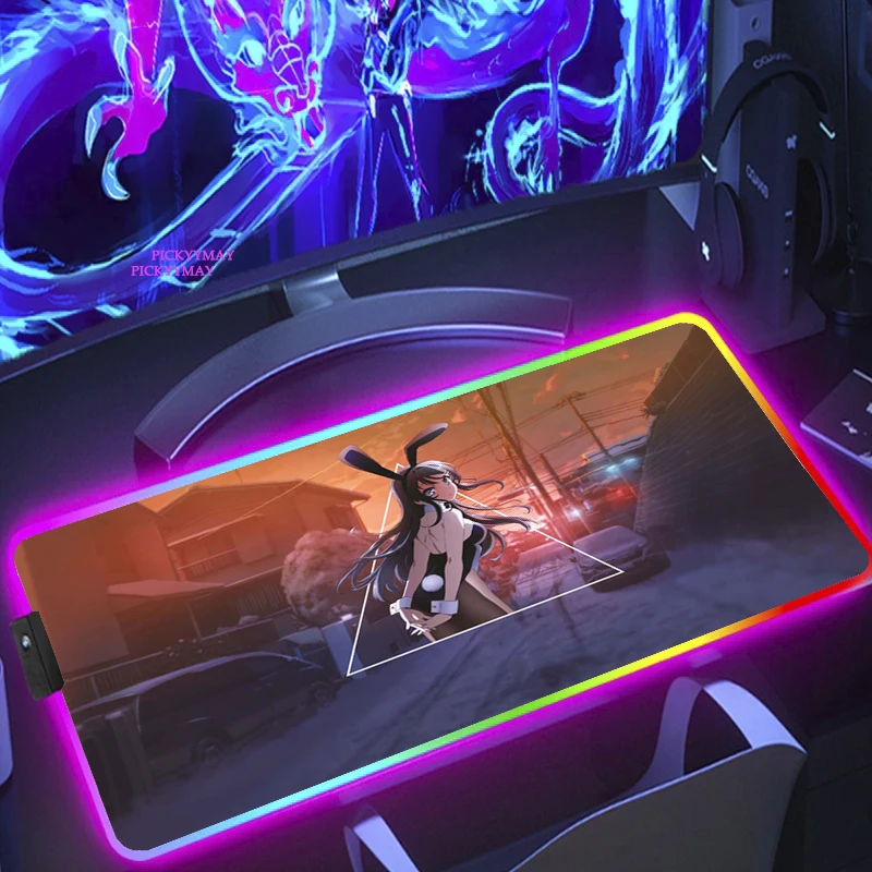 Mai Sakurajima RGB Mouse Pad Gamer Mats Large LED Light MousePads XXL Gaming PC computer Desk with Backlit Rubber Mouse mat
Mai Sakurajima RGB Mouse Pad Gamer Mats Large LED Light MousePads XXL Gaming PC computer Desk with Backlit Rubber Mouse mat