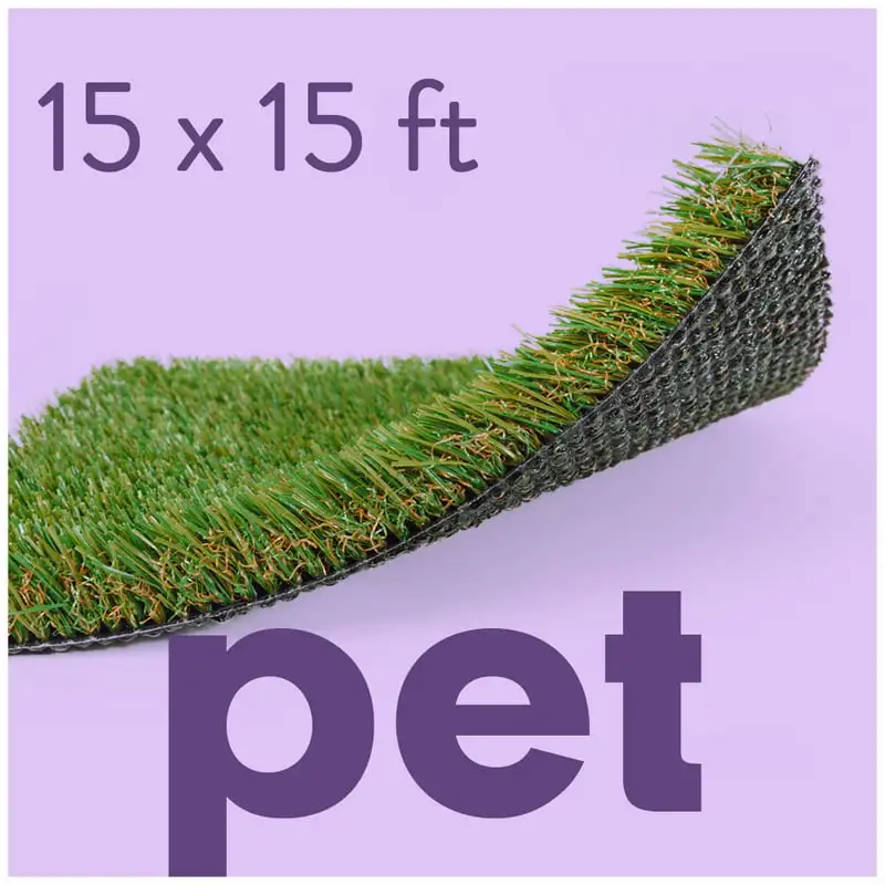 15 x 15 FT Artificial Grass for Pet Dog Potty Training Indoor/Outdoor Area Rug
15 x 15 FT Artificial Grass for Pet Dog Potty Training Indoor/Outdoor Area Rug
