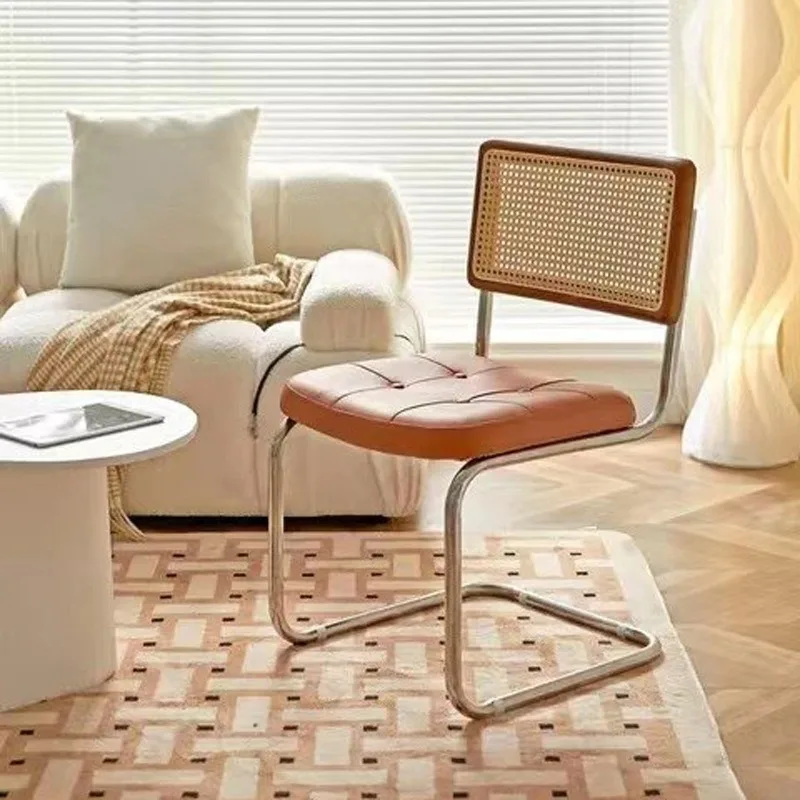 Rattan Chair Design Metal Frame Chairs Nordic Mobile Vintage Individual Leather Chair Comfortable Modern Dining Furnitures Decor
Rattan Chair Design Metal Frame Chairs Nordic Mobile Vintage Individual Leather Chair Comfortable Modern Dining Furnitures Decor