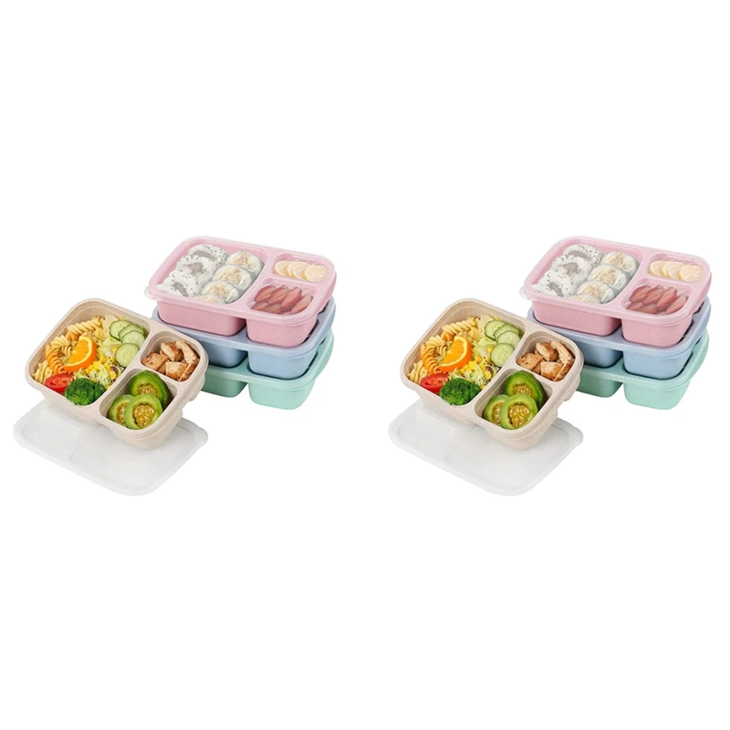 8 Pack Bento Lunch Box,3-Compartment Meal Prep Containers,Lunch Box For Kids,Reusable Food Storage Containers -Stackable
8 Pack Bento Lunch Box,3-Compartment Meal Prep Containers,Lunch Box For Kids,Reusable Food Storage Containers -Stackable