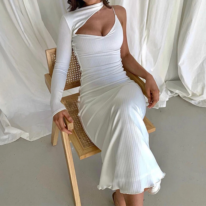 Женское платье-макси с открытой спиной, однотонное Белое Облегающее вечернее платье с коротким рукавом для свадьбы, Осень-зима 2022
Женское платье-макси с открытой спиной, однотонное Белое Облегающее вечернее платье с коротким рукавом для свадьбы, Осень-зима 2022