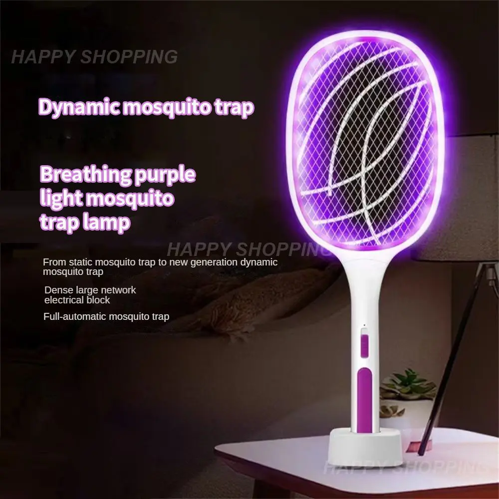 

IN 1 Electric Flies Swatter Killer with UV Light Fly Zapper Racket Rechargeable Mosquito Trap Racket Anti Insect Bug Zapper