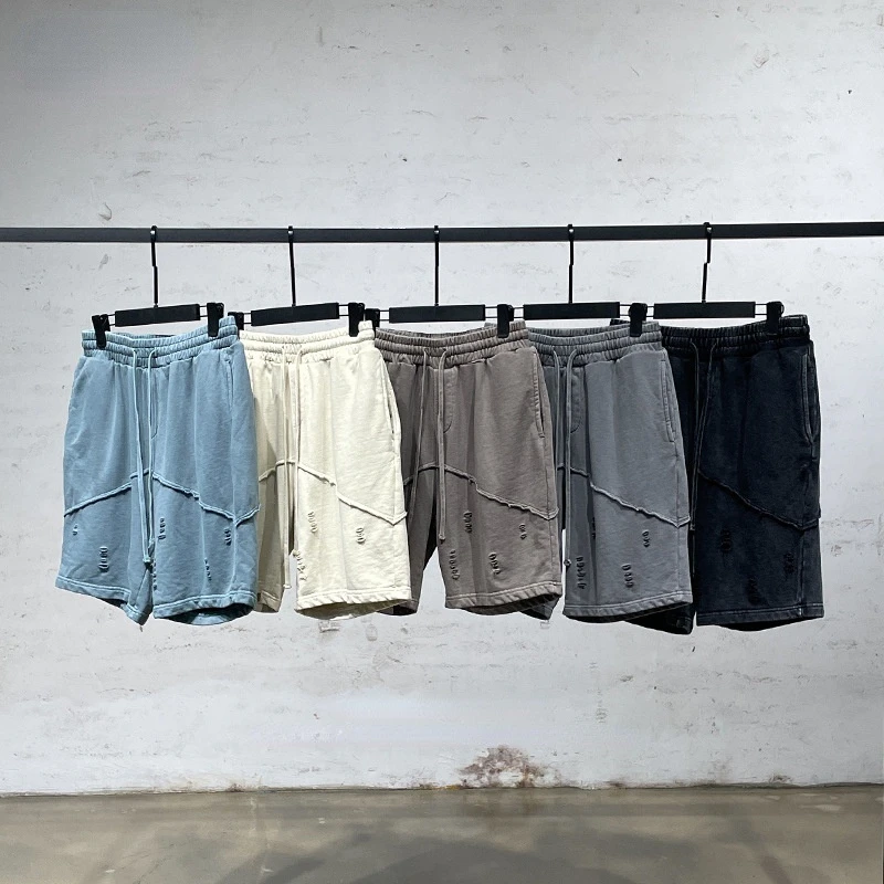 Шорты мужские с эффектом потертости, повседневные хлопковые короткие штаны с обратным вырезом, в стиле Хай-стрит, K019
Шорты мужские с эффектом потертости, повседневные хлопковые короткие штаны с обратным вырезом, в стиле Хай-стрит, K019