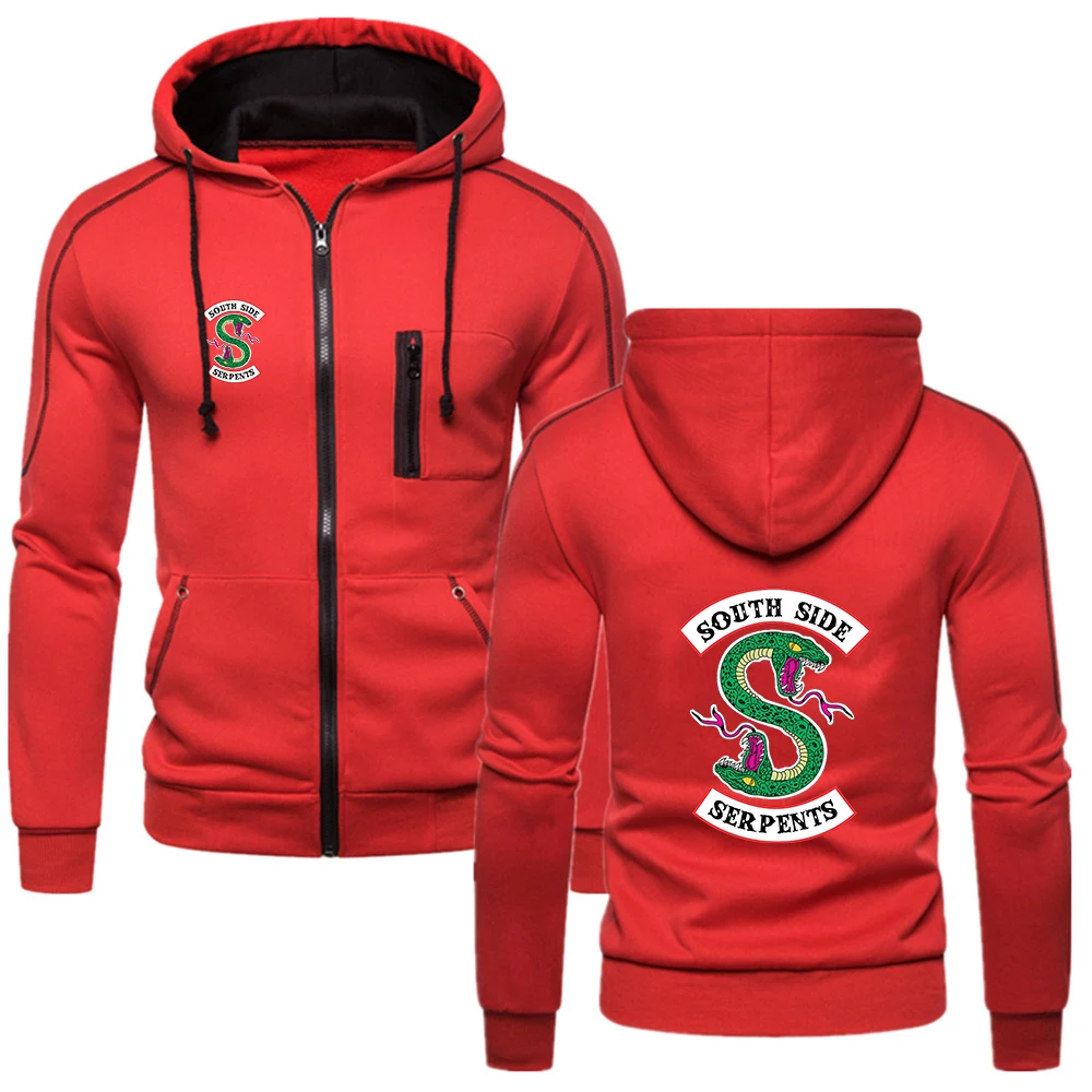 Riverdale Southside Serpents Men's New Long Sleeve Printing Solid Color Zipper Hooded Jacket Casual Sweatshirt Pullover Tops
Riverdale Southside Serpents Men's New Long Sleeve Printing Solid Color Zipper Hooded Jacket Casual Sweatshirt Pullover Tops