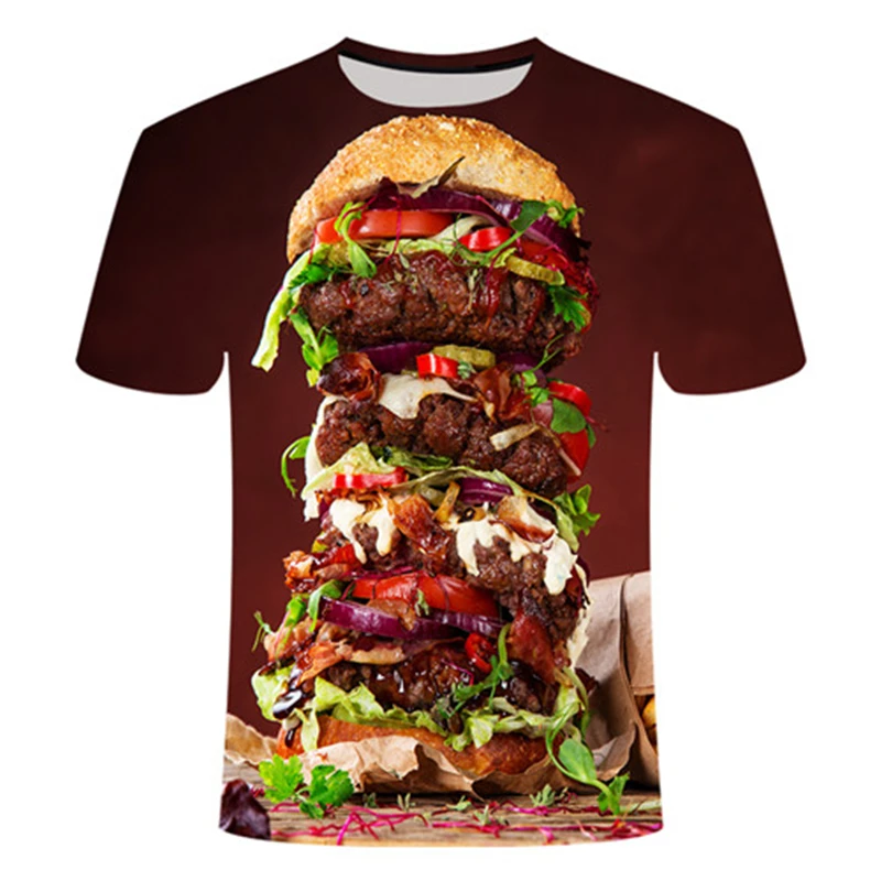 Summer 3D Food T Shirt Men Women Harajuku Hamburger 3D Print Tshirt Casual Funny Tops Tees Unisex 3D Burger T Shirts
Summer 3D Food T Shirt Men Women Harajuku Hamburger 3D Print Tshirt Casual Funny Tops Tees Unisex 3D Burger T Shirts