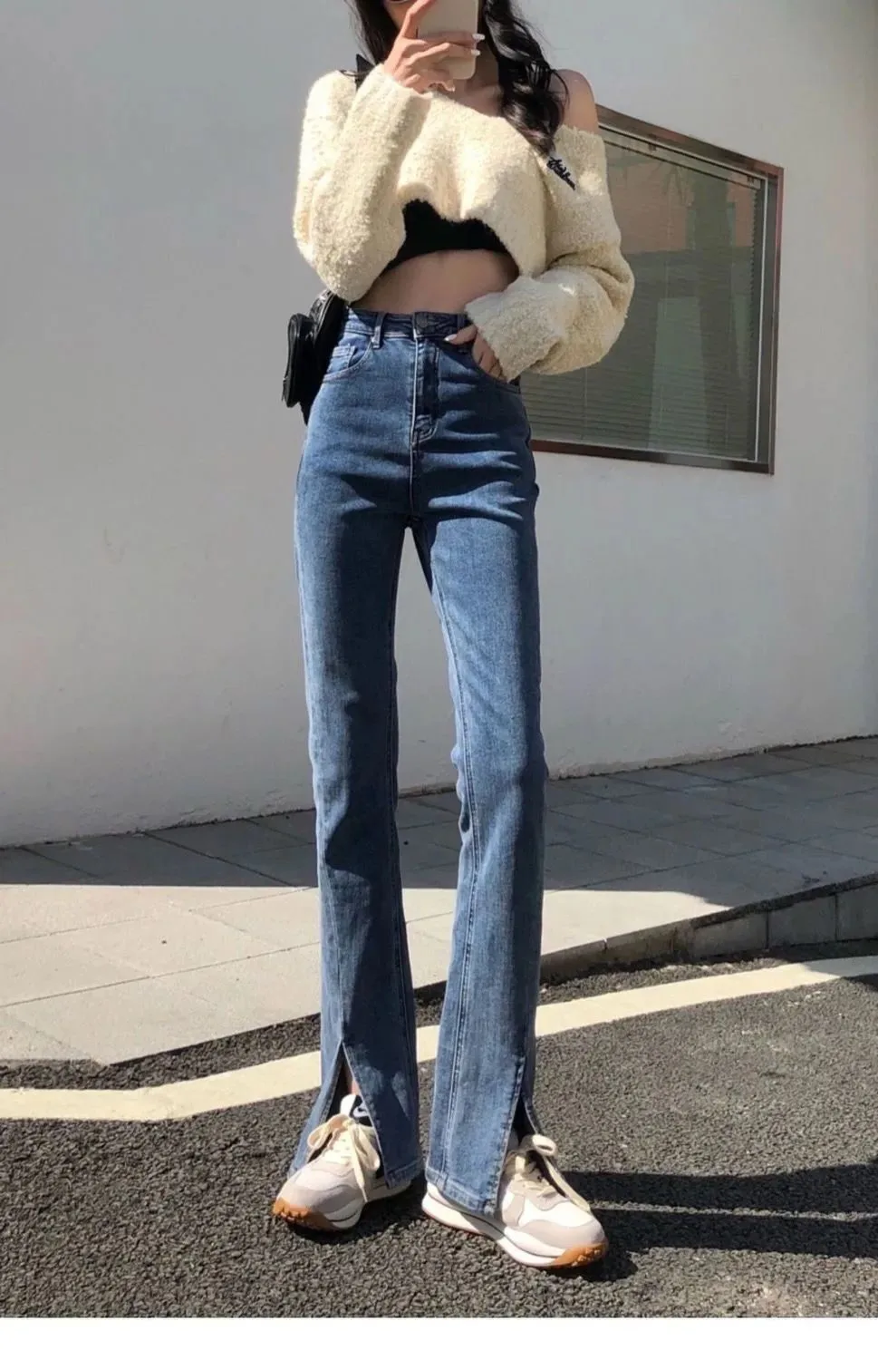 2022 New Spring Women's High Waist Slit Jeans Fashion Slim Jeans Versatile Slit Flare Jeans High Street Girls Pants
2022 New Spring Women's High Waist Slit Jeans Fashion Slim Jeans Versatile Slit Flare Jeans High Street Girls Pants