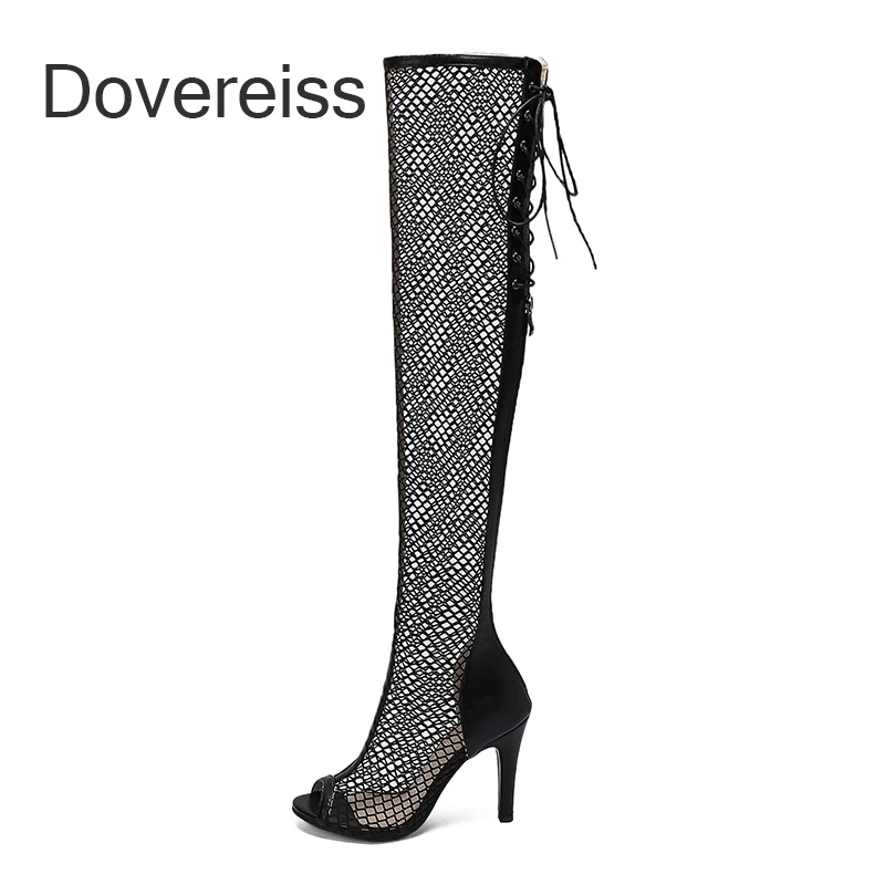 Dovereiss Summer Cool Boots Peep Toe Back Zipper Over The Knee Boots New Fashion Sexy Clear Heels Stilettos Heels 40 41 42 43
Dovereiss Summer Cool Boots Peep Toe Back Zipper Over The Knee Boots New Fashion Sexy Clear Heels Stilettos Heels 40 41 42 43
