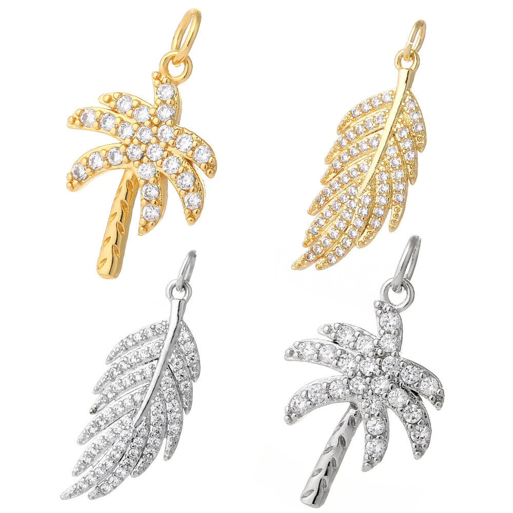 Tree Charms for Jewelry Making Bulk Gold Color Leaf Pendant Diy Earring Necklace Accessories Supplies Copper Zircon 5mm Hole
Tree Charms for Jewelry Making Bulk Gold Color Leaf Pendant Diy Earring Necklace Accessories Supplies Copper Zircon 5mm Hole