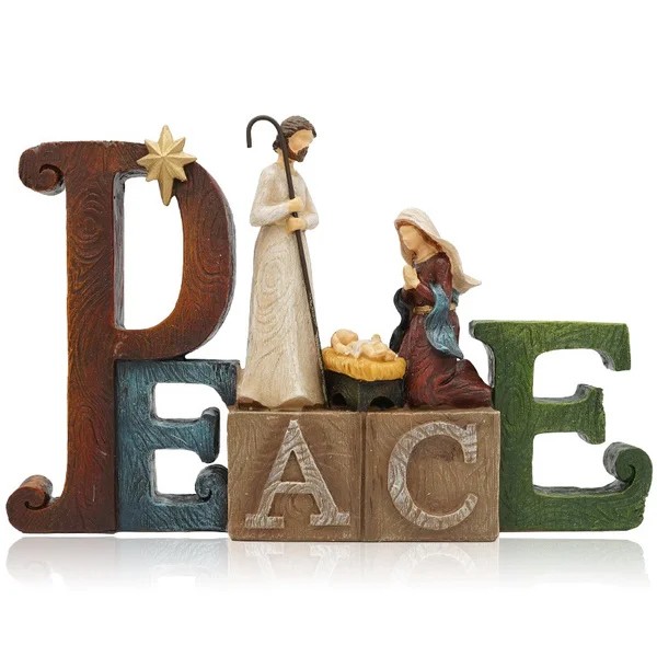 Peace Nativity Manger Figurines Catholic Relics Home Decoration Statue Ornaments Crafts Resin Christmas Gifts 
Peace Nativity Manger Figurines Catholic Relics Home Decoration Statue Ornaments Crafts Resin Christmas Gifts
