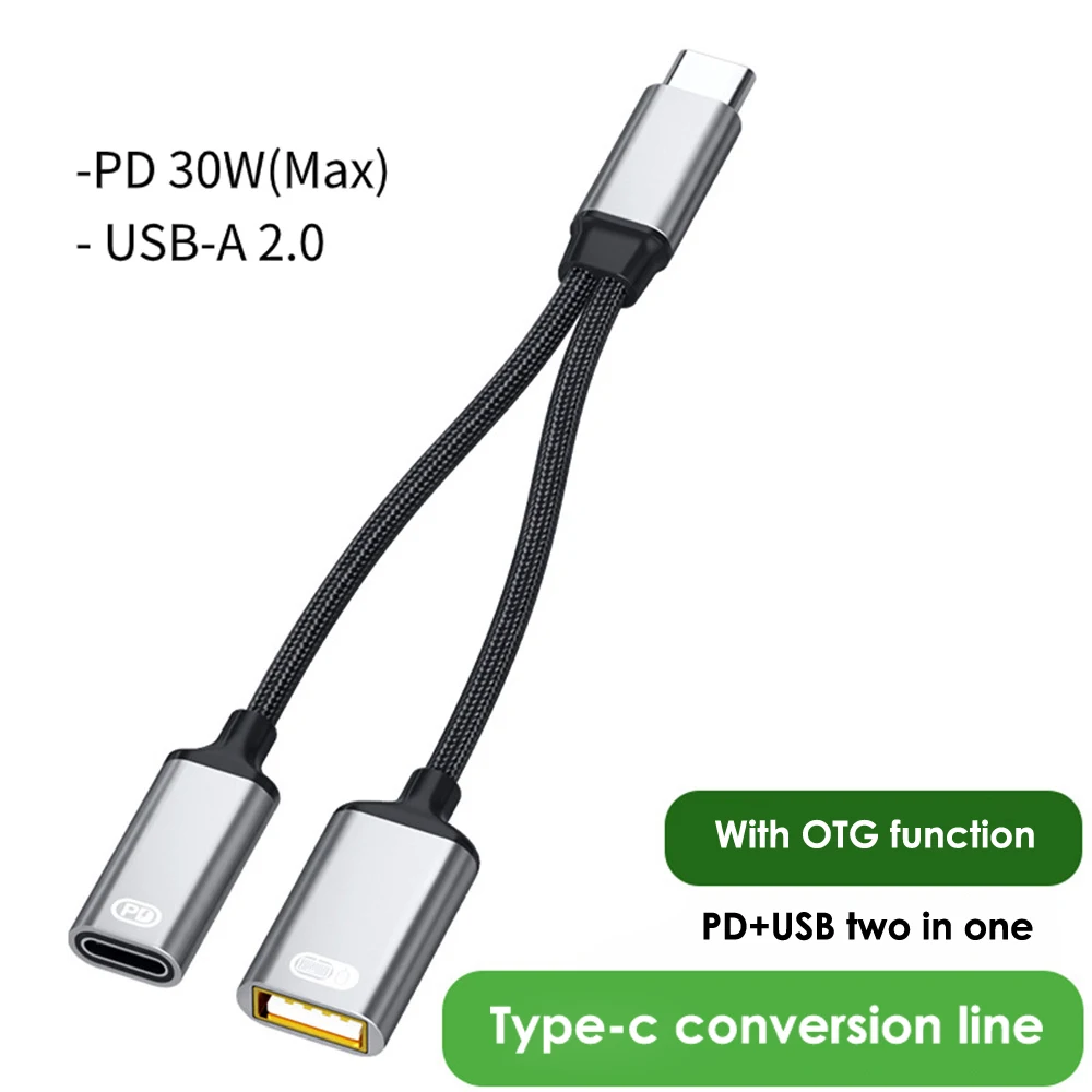 Usb Female Splitter Adapter Fast Charging 2 In 1 Cable Adapter Multifunction 30w Pd Cable Accessories Usb-a 2.0 Type-c Otg New
Usb Female Splitter Adapter Fast Charging 2 In 1 Cable Adapter Multifunction 30w Pd Cable Accessories Usb-a 2.0 Type-c Otg New