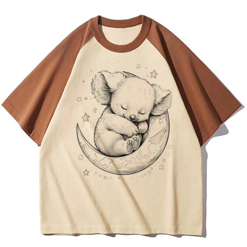 Футболка Koala женская с забавным рисунком повседневная дизайнерская рубашка для